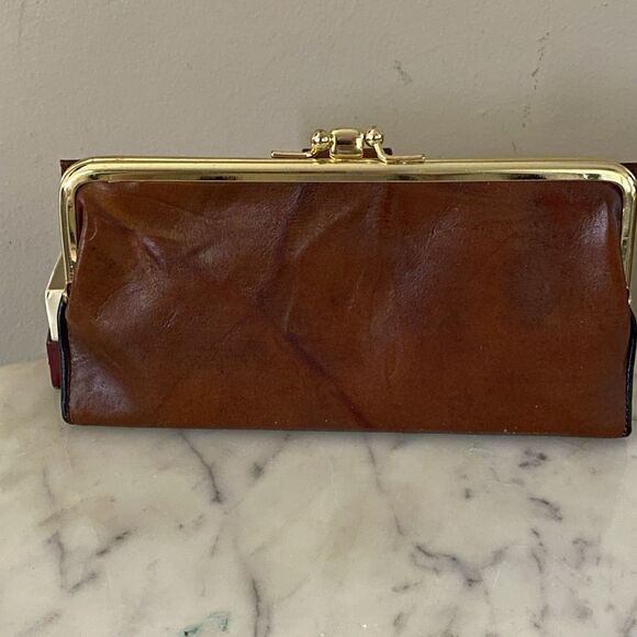 Vintage NOS Buxton Genuine Leather Brown Wallet Organizer Equestrian Vibes - Picture 8 of 11